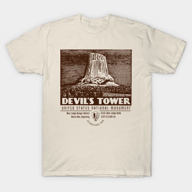 Devil's Tower T-Shirt by MindsparkCreative